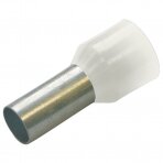 Izoliuotas laido antgalis (III DIN spalvų standartas) 0.5 mm², 8 mm, Baltas, 100 vnt.