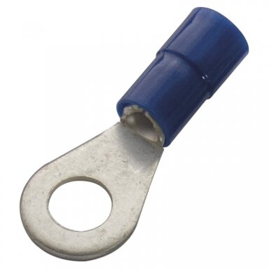 Izoliuotas kilpinis laido antgalis (DIN spalvų standartas) 1.5 - 2,5 mm², 10 mm, M5, Mėlynas, 100 vnt. Izoliuotas kilpinis laido antgalis (DIN spalvų standartas) 1.5 - 2,5 mm², 10 mm, M5, Mėlynas, 100 vnt.