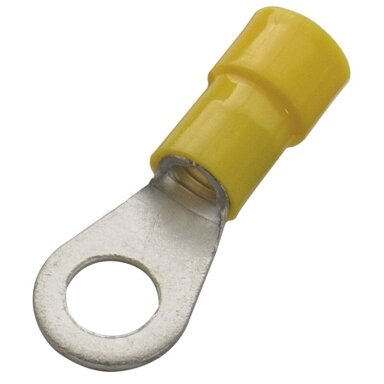 Izoliuotas kilpinis laido antgalis (DIN spalvų standartas) 4 - 6 mm², 11 mm, M6, Geltonas, 100 vnt. Izoliuotas kilpinis laido antgalis (DIN spalvų standartas) 4 - 6 mm², 11 mm, M6, Geltonas, 100 vnt.