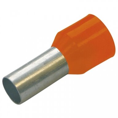 Izoliuotas laido antgalis (II, Vokiškas spalvų standartas) 0.5 mm², 8 mm, Oranžinis, 100 vnt. Izoliuotas laido antgalis (II, Vokiškas spalvų standartas) 0.5 mm², 8 mm, Oranžinis, 100 vnt.