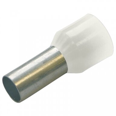Izoliuotas laido antgalis (III DIN spalvų standartas) 0.5 mm², 8 mm, Baltas, 100 vnt. Izoliuotas laido antgalis (III DIN spalvų standartas) 0.5 mm², 8 mm, Baltas, 100 vnt.