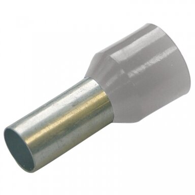 Izoliuotas laido antgalis (III DIN spalvų standartas) 0.75 mm², 8 mm, Pilkas, 100 vnt. Izoliuotas laido antgalis (III DIN spalvų standartas) 0.75 mm², 8 mm, Pilkas, 100 vnt.