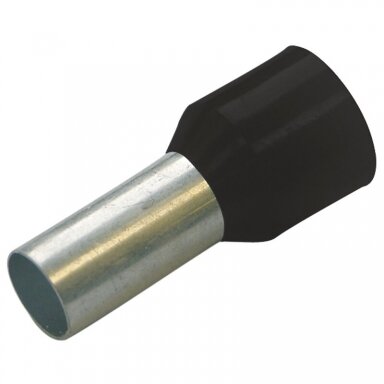 Izoliuotas laido antgalis (III DIN spalvų standartas) 1.5 mm², 8 mm, Juodas, 100 vnt. Izoliuotas laido antgalis (III DIN spalvų standartas) 1.5 mm², 8 mm, Juodas, 100 vnt.