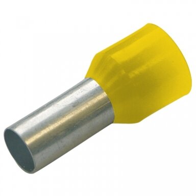 Izoliuotas laido antgalis (III DIN spalvų standartas) 25 mm², 16 mm, Geltonas, 50 vnt. Izoliuotas laido antgalis (III DIN spalvų standartas) 25 mm², 16 mm, Geltonas, 50 vnt.