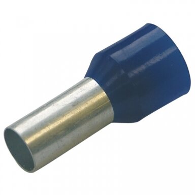 Izoliuotas laido antgalis (III DIN spalvų standartas) 2.5 mm², 8 mm, Mėlynas, 100 vnt. Izoliuotas laido antgalis (III DIN spalvų standartas) 2.5 mm², 8 mm, Mėlynas, 100 vnt.