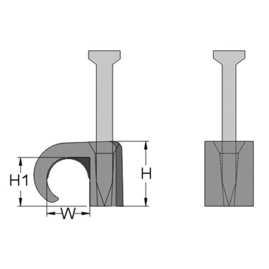 Laikiklis 18-22 mm apvaliam kabeliui (50 vnt.) Laikiklis 18-22 mm apvaliam kabeliui (50 vnt.)