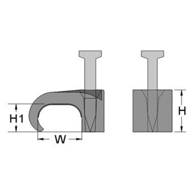 Laikiklis 6x10 mm plokščiam kabeliui (100 vnt.) Laikiklis 6x10 mm plokščiam kabeliui (100 vnt.)