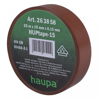 Lipni juosta (izoliacija) 19 mm x 20 m VDE (plati) Ruda Lipni juosta (izoliacija) 19 mm x 20 m VDE (plati) Ruda