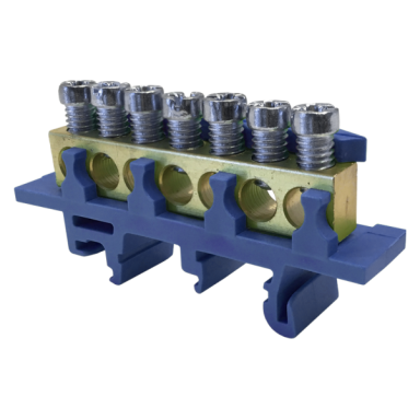 N7 nulinis gnybtas 7x16mm² mėlynas IP00 N7 nulinis gnybtas 7x16mm² mėlynas IP00