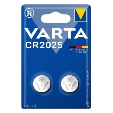 Neįkraunamas maitinimo elementas CR 2025 tipo, 3V 170 mAh