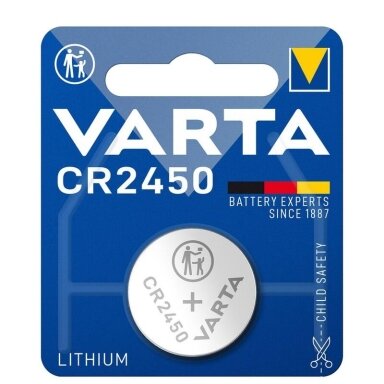 Neįkraunamas maitinimo elementas CR 2450 tipo, 3V 560 mAh