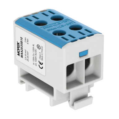 OTL35-2 gnybtas 2xAl/Cu 2,5-35mm² 1000V mėlynas OTL35-2 gnybtas 2xAl/Cu 2,5-35mm² 1000V mėlynas