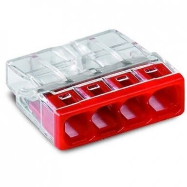 WAGO COMPACT 4 laidų jungtis 0,5-2,5 mm², 100 vnt. WAGO COMPACT 4 laidų jungtis 0,5-2,5 mm², 100 vnt.