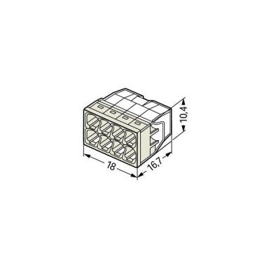 WAGO COMPACT 8 laidų jungtis 0,5-2,5 mm², 50 vnt. WAGO COMPACT 8 laidų jungtis 0,5-2,5 mm², 50 vnt.